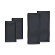 X13D Car Interior Door Handle Panel Pull Cover Black Leather For