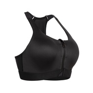 DECATHLON 女款高度支撐前開式運動內衣－黑色