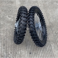 ☌℡Small high racing off-road motorcycle accessories Apollo 70/100-17 90/100-14 inch tires with wheel