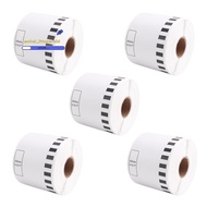 5 Refill Rolls Compatible -22205 Label 62mmx30.48M Continuous Compatible for  Label Printer White Pa