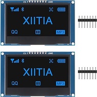 XIITIA 2pcs 2.42 inch 128x64 OLED LCD Display Module SSD1309 7 Pin SPI/IIC I2C Serial Interface for Arduino UNO R3 (Blue Light)