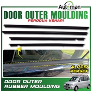 Door Glass Outer Moulding Perodua Kenari Black Rubber Trim Replacement Part