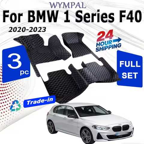 Luxury Leather Car Floor Mat For BMW 1 Series F40 118i 116d 118d 2020 2021 2022 2023 5seat Waterproo