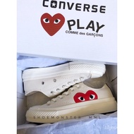 CDG Play Converse Low Black 1 Heart Shoes tl2A