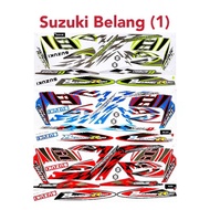 Suzuki Belang (1) New Body Stripe Body Sticker White/Blue/Red