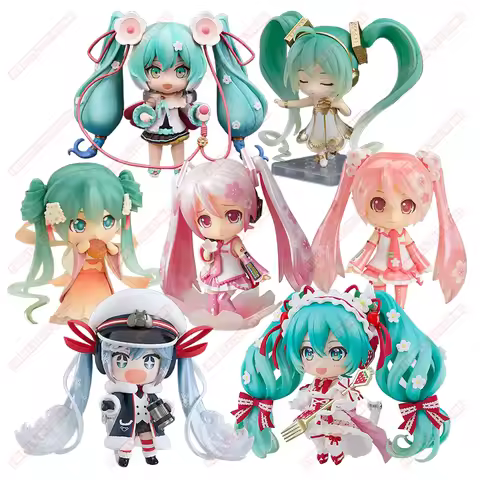 Hatsune Miku Animation Game Peripheral Toys Sakura Snow Miku Anime Action Movable Model Figures Coll