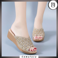 Camulucu - Wedges Laser 5 cm / Heels Wanita / Wedges Kondangan