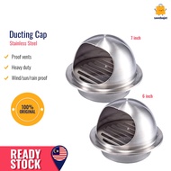 Topi Saluran Udara Stainless Steel Ducting Cap (6"/7") CAP6 CAP7 Penutup Saluran Hud