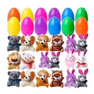 Random Animal Plush Toys Stress Relief Toys Prefilled Easter Eggs Colorful Toy With S1e4