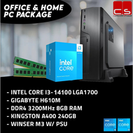 Office & Home Intel 14th Gen PC Package with Slim Case FREE WIFI DONGLE (Intel i3-14100 Intel i5-14