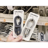 Ikea LILLHULT USB type A to USB type C cord, grey, 1.5 m