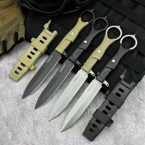 Extrema Ratio Fixed Blade Knife with Sheath 8Cr13Mov Steel Blade Nylon Fiber Handle Outdoor EDC Camp
