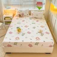 Dansunreve Fitted Bedsheet Cute Rabbit Cartoon Pillowcases Mattress Protector Single Queen King Size No Pillowcase