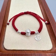 Wholesale Woven Baby Children Zodiac Snake Baby Fortune Pendant Silver Jewelry Gift999Pure Silver Br