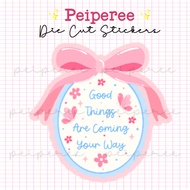 Peiperee Coquette Stickers, Good Things Sticker, Waterproof Sticker
