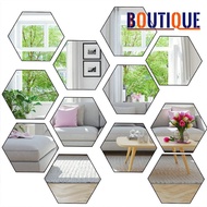 【Hot Sale】Romantic 3D Mirror Hexagon Acrylic Art Wall Stickers / Removable DIY Wall Art Mural Decals Party Home Room Bedroom Decoration