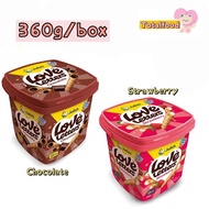 【360g】Julie's Love Letter Wafer Roll Stick [Chocolate / Strawberry]