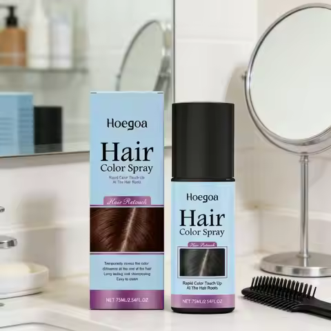 Hoegoa Hair Color Spray Hair Styling Products High Coverage DIY Party Styling Hair Roots Cover One T
