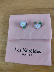近全新正品現貨 法國 Les Nereides 蕾娜海 雛菊耳環 耳針 台櫃購買