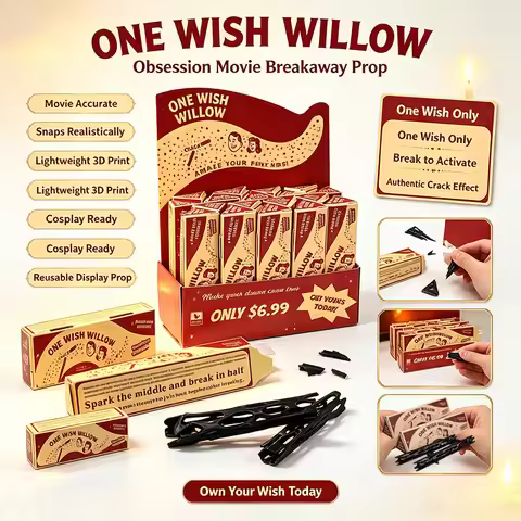 11cm One Wish Willow 3D Printed Obsession Stick Make A Vow Breakable Lucky Token with Retro Box Wedd