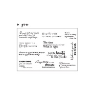 No. 33 you English Seal Moodtape Silicone Transparent Handbook Supplies Crystal Creation