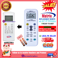 MATRIX AIRCON Remote Replacement Ready to USE Universal for MATRIX AIR CONDITIONER Remote Control MA