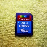 Transcend SDHC WIFI 16GB (ความจุ 16GB) SD Wi-Fi ส่งรูปถ่ายและวิดีโอ โดยโอนผ่านการเชื่อมต่อ Wi-Fi ได้