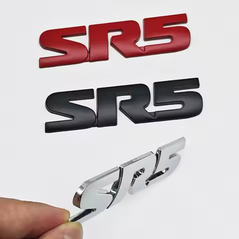 3d Metal Letters Logo SR5 Emblem Car Fender Door Side Badge SR5 Sticker for Toyota Tundra Hilux Taco