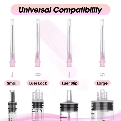 100pcs/Box 1inch 1.5inch Syringe Needle 18G 21G 22G 23G 25G Sterile Pointed Dispensing Needles Stain