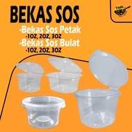 Plastic Sauce Container Bekas Plastik Sos (1oz, 2oz, 3oz) 50PCS