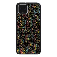 Google Case PIXEL 1, 2, 3, 3a, 4, 4A, 5 XL, 5a, 6 Pro doodle wallpaper F0029