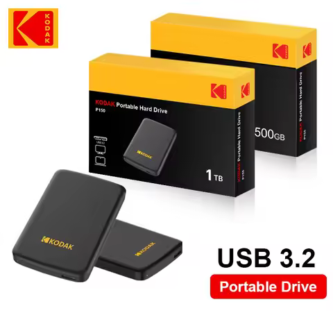 Kodak P150 2.5-inch Portable External Hard Drive 1TB/500GB Read up to 450mb/s High-Speed Storage for