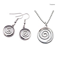 【CH*】 Eye Catching Swirl Pendant Necklace Unique Round Swirl Choker Popular Swirl Clavicle Chain Swe