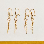 Wholesale elegant long earrings for women in genuine gold grade 875
