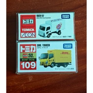 Tomica AEON Isuzu Elf and DHL Truck Combo