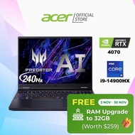 [$200 OFF][Free Upgrade to 32GB RAM] [AI GAMING PC][RTX 4070 & intel i9-14900HX] Predator Helios 16 