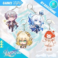 Acrylic Keychain Anime Game Honkai Star Rail - Caelus, Cerydra, Aglaea, Tribbie Ganci Anime Akrilk