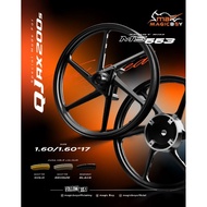 MagicBoy SportRim MS663 AX200S NOVA160 SCOOTER 6BATANG SIZE 1.6/1.6-17 Shiny Black | Matte Gold | Ma