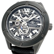 オリエント東方錶 RK-BZ0002B/F8F6-UAA0 前衛鏤空動力儲存腕錶，不鏽鋼/皮革錶殼，自動機械機芯，黑色錶盤/黑色皮革/尼龍錶帶，男款