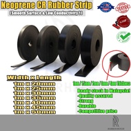 Neoprene CR Rubber Strips with 1mm to 4mm Thickness x 1m Width x 10mm to 50mm Length Various Sizes G