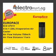 EuropAce ECO 4751V 4-in-1 (20L) Evaporative Air CoolerECO 4751V
