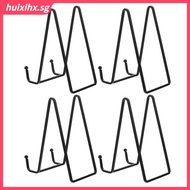👓 Set of 4 Black Iron Display Stands for Plates, Photo Frames & Home Decoration Accessories