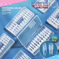 KOSKOE Nail Tips Press On 240 pcs | Xs Xxs Matte Full Cover False Nails False Nail/ POLOS