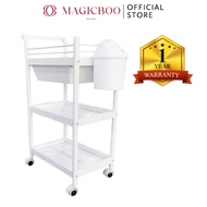 Magicboo T-169 Multifunction 3 Tier Trolley Organizer (White)