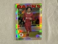 (Danns RC) 2024-25 Topps Chrome UEFA Club Competitions Refractors Jayden Danns #球星卡 #足球 #新秀 #Liverpo