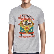1Tee Mens On A Dark Desert Highway Dog Feel Cool Wind In My Hair  T-Shirt