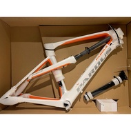 Pardus Spark Rim Brake White Orange Aero road Bike Carbon Frame / Basikal Carbon Frame Road Bike