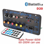 【Limited-time offer】 D10 D20 D100k 220v 12v 24v Digital Bluetooth 5.0 Amplifier Board Subwoofer Dual
