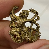 Hanuman Octopus Hanuman LP Chorm Wat Pa Baan Donduu Buddhist Calendar 2552 Brass Original Temple Pap