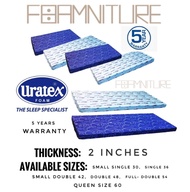 ON HAND URATEX Foam Mattress With Cover 2 Inch Thick Single Double Queen Size COD / #URATEX # LEGIT 